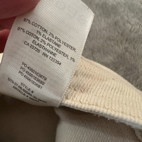 Wilfred Free High Rise Patch Pocket Wide Leg Jeans Cream 10 Women's - Picture 7 of 11